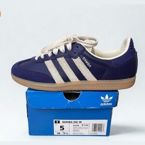 Size 5w - Adidas Samba Og Collegiate Purple Cream JI2736 Women’s BRAND NEW